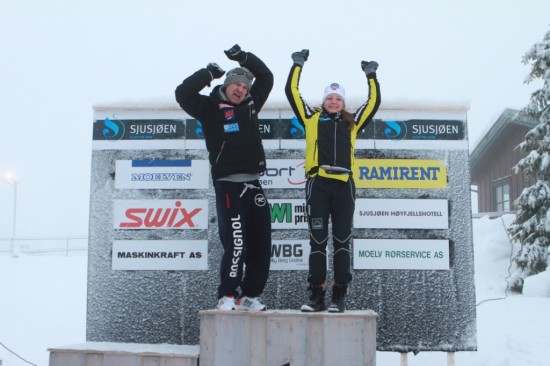 Øystein Pettersen og Maiken Kaspersen Falla vant Romjulsrennet Sjusjøen 2012