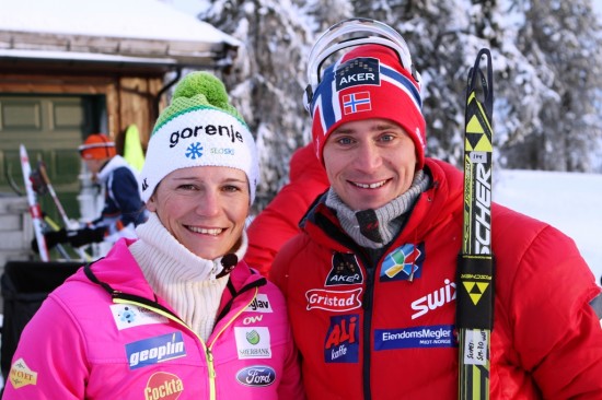 Katja Visnar og Ola Vigen Hattestad vant Romjulsrennet Sjusjøen 2013